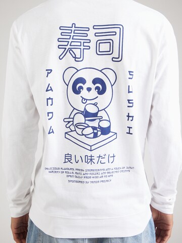 Denim Project Tričko 'Panda' – bílá