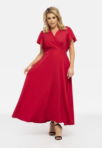 Karko Evening Dress 'Aksana' in Red: front