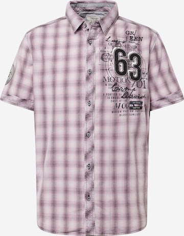 CAMP DAVID Regular fit Button Up Shirt in Purple: front