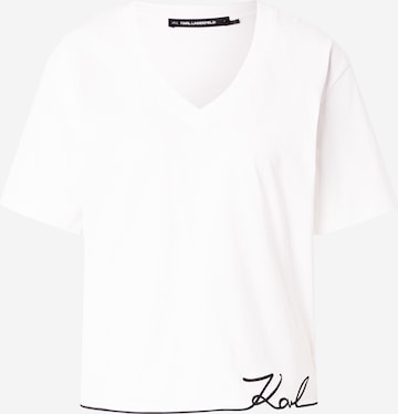 T-shirt Karl Lagerfeld en blanc : devant