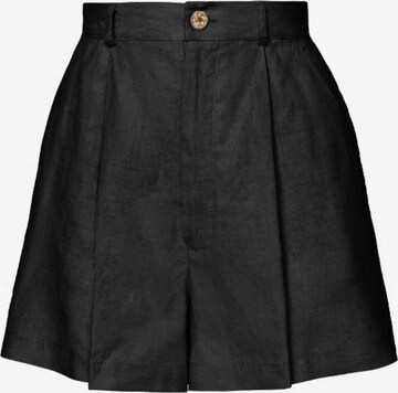 Pantalon à pince 'Mia' Anse Victorin en noir : devant