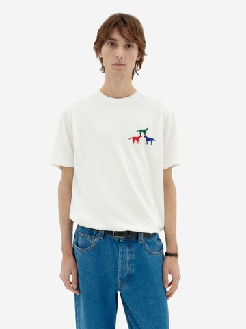 Thinking MU - Camiseta ' PERRITOS ' en blanco: frente
