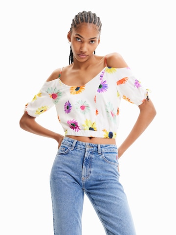 Desigual - Blusa en blanco: frente