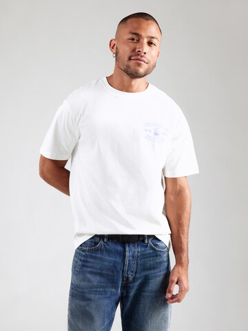 T-Shirt 'ONSCATISFACTION' Only & Sons en blanc : devant