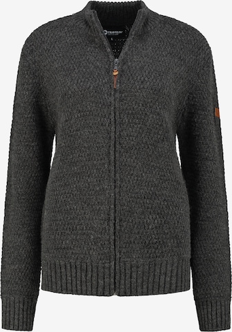 Travelin Gebreid vest ' Raahe ' in Grijs: voorkant