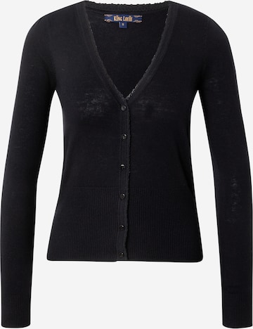 King Louie Knit Cardigan in Black: front