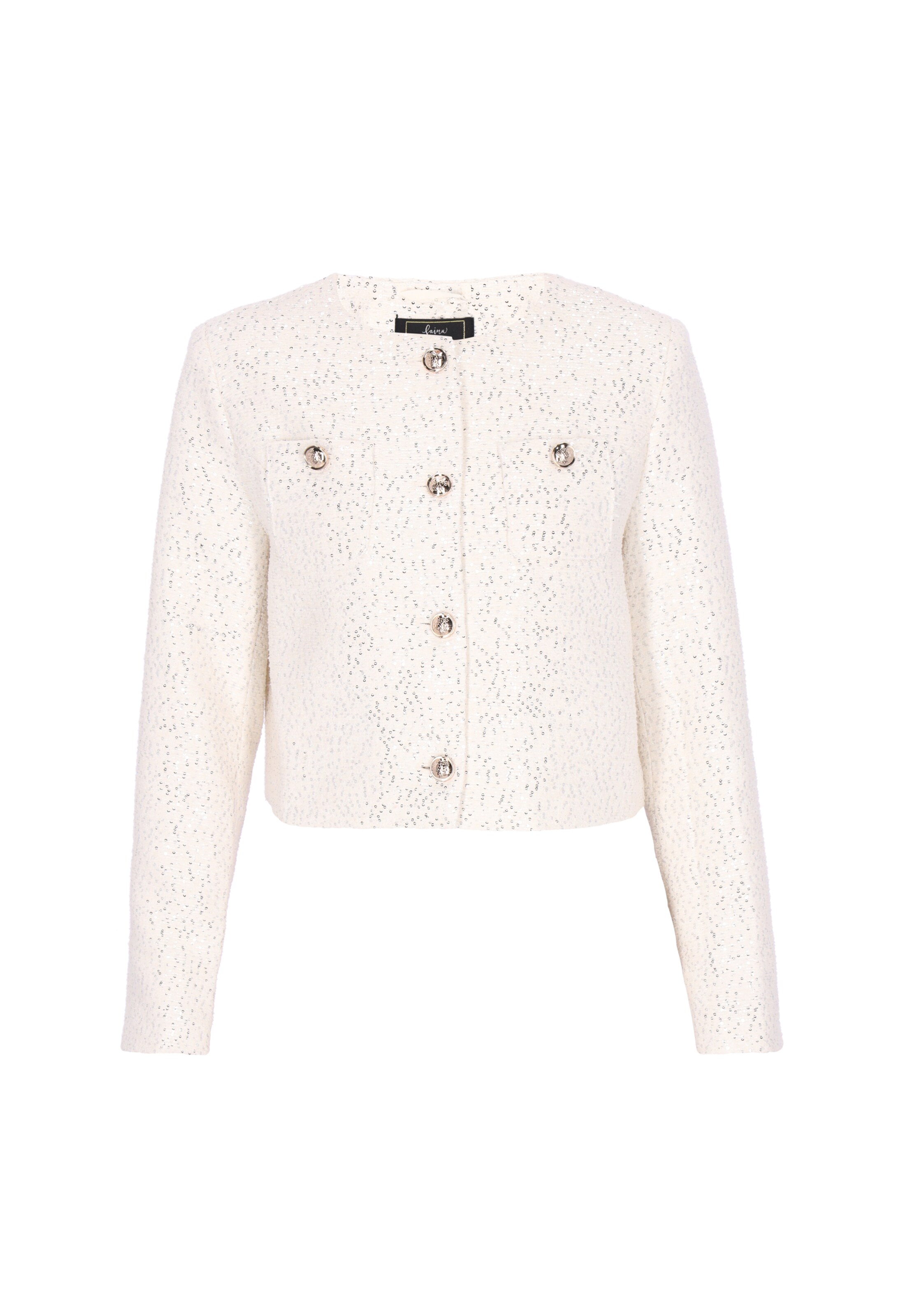 faina Blazers 'Festive' in Wit: voorkant