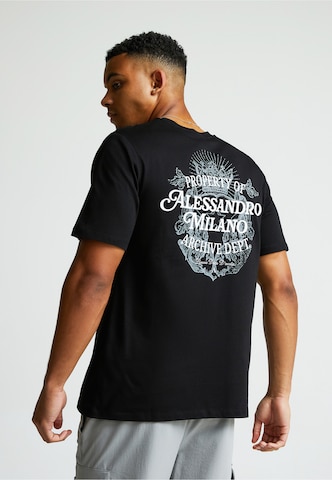 Alessandro Zavetti Tričko 'Pirelli' – černá: přední strana