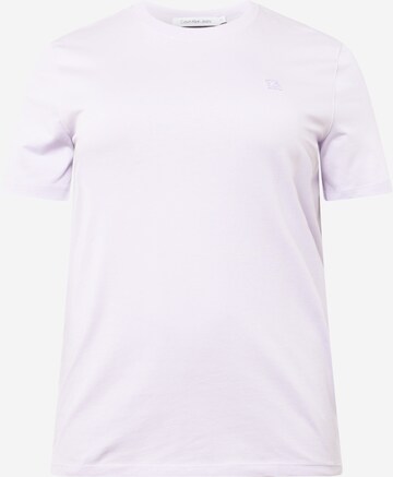 Calvin Klein Jeans Štandardný strih Tričko - fialová: predná strana