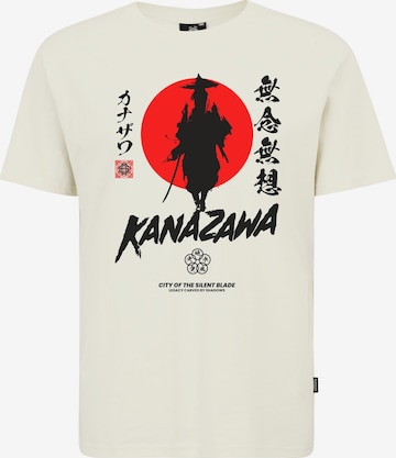 Oldskull Shirt 'Asian Silent Blade Kanazawa' in Wit: voorkant