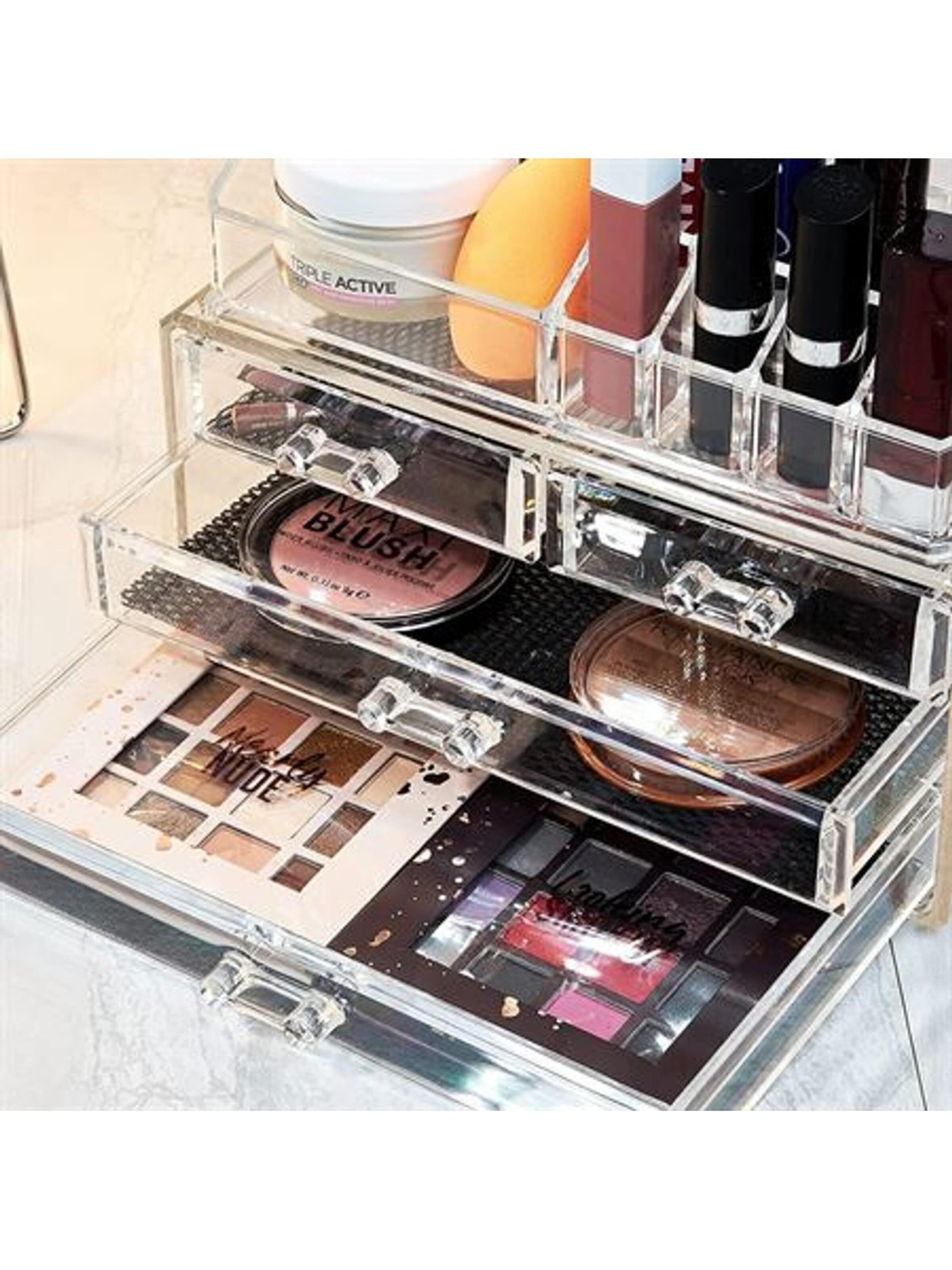 UNIQ Beauty Jewelry storage 'UNIQ Jewellery / Makeup Organiser acrylic with 4 drawers - SF 1155' in Transparent