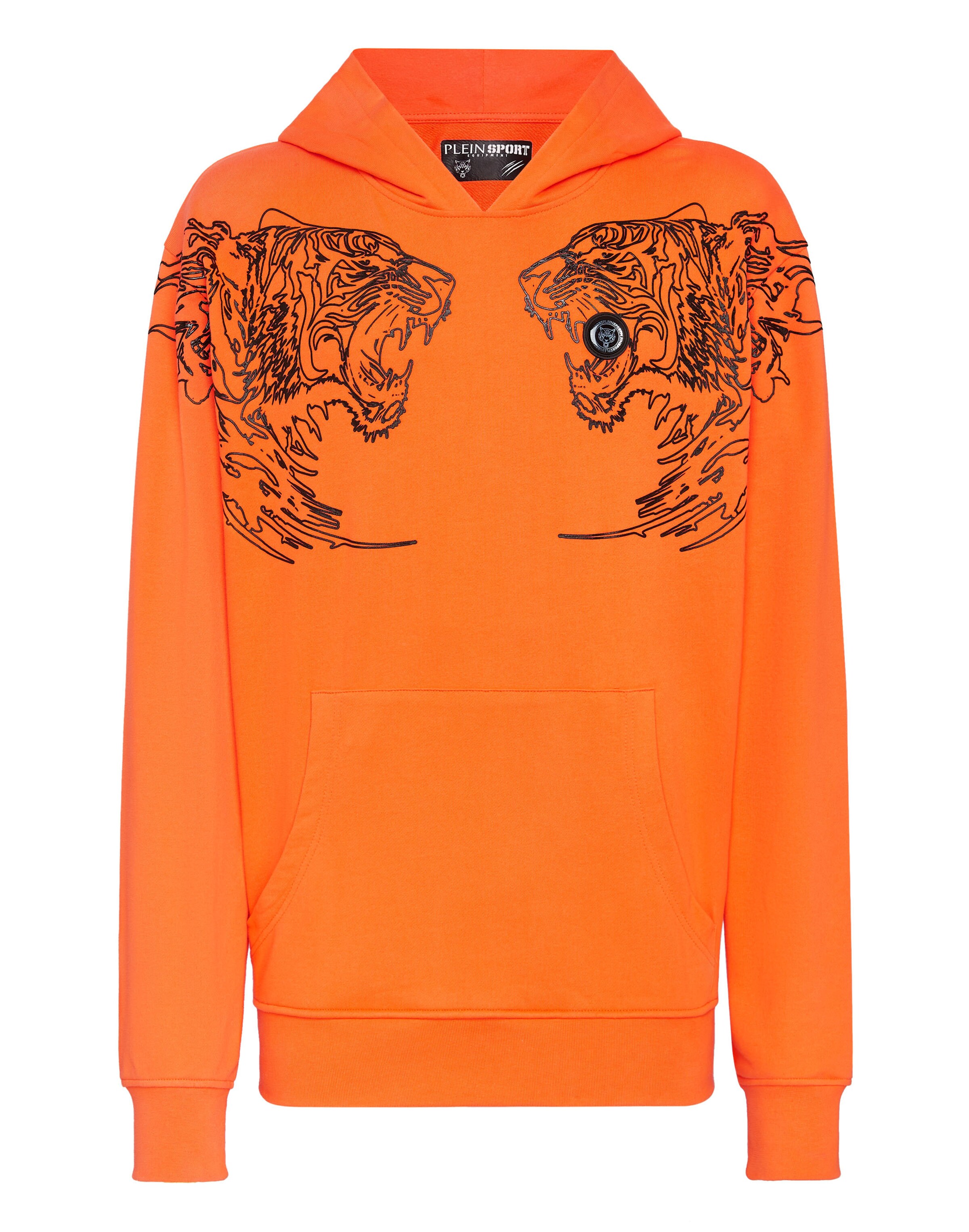 Felpa 'Tiger' di Plein Sport in arancione: frontale