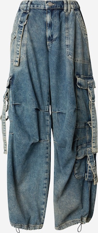 BDG Urban Outfitters - Loosefit Calças de ganga cargo em azul: frente