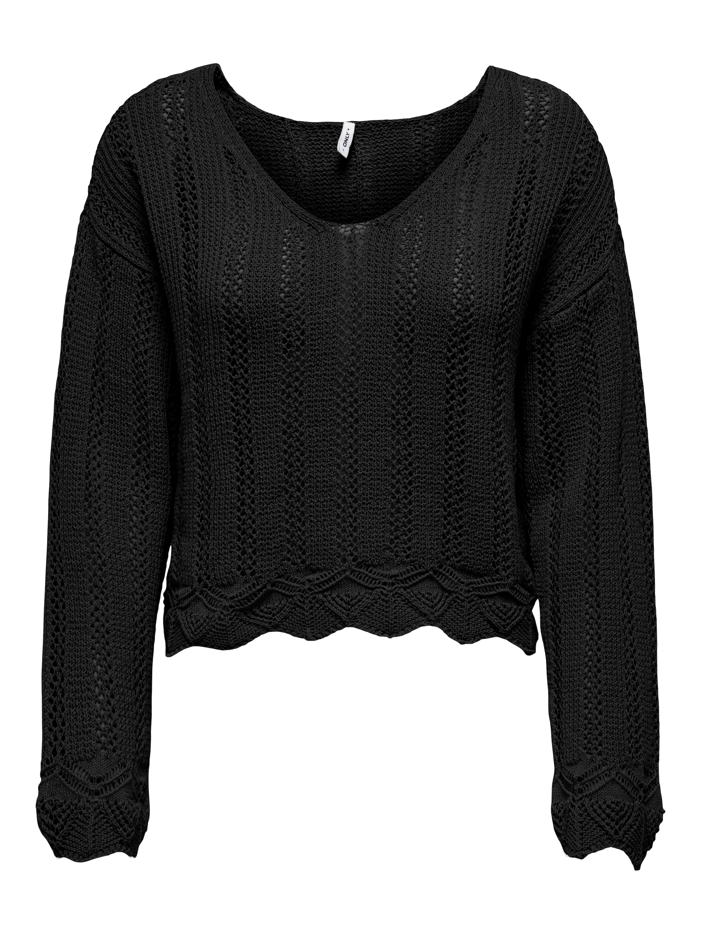 ONLY Pulover 'ONLELBA' | črna barva: sprednja stran