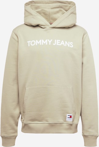 Tommy Jeans Mikina 'Classics' – zelená: přední strana