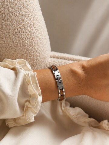 Bracelet 'BEVERSEE' Holzwerk en argent