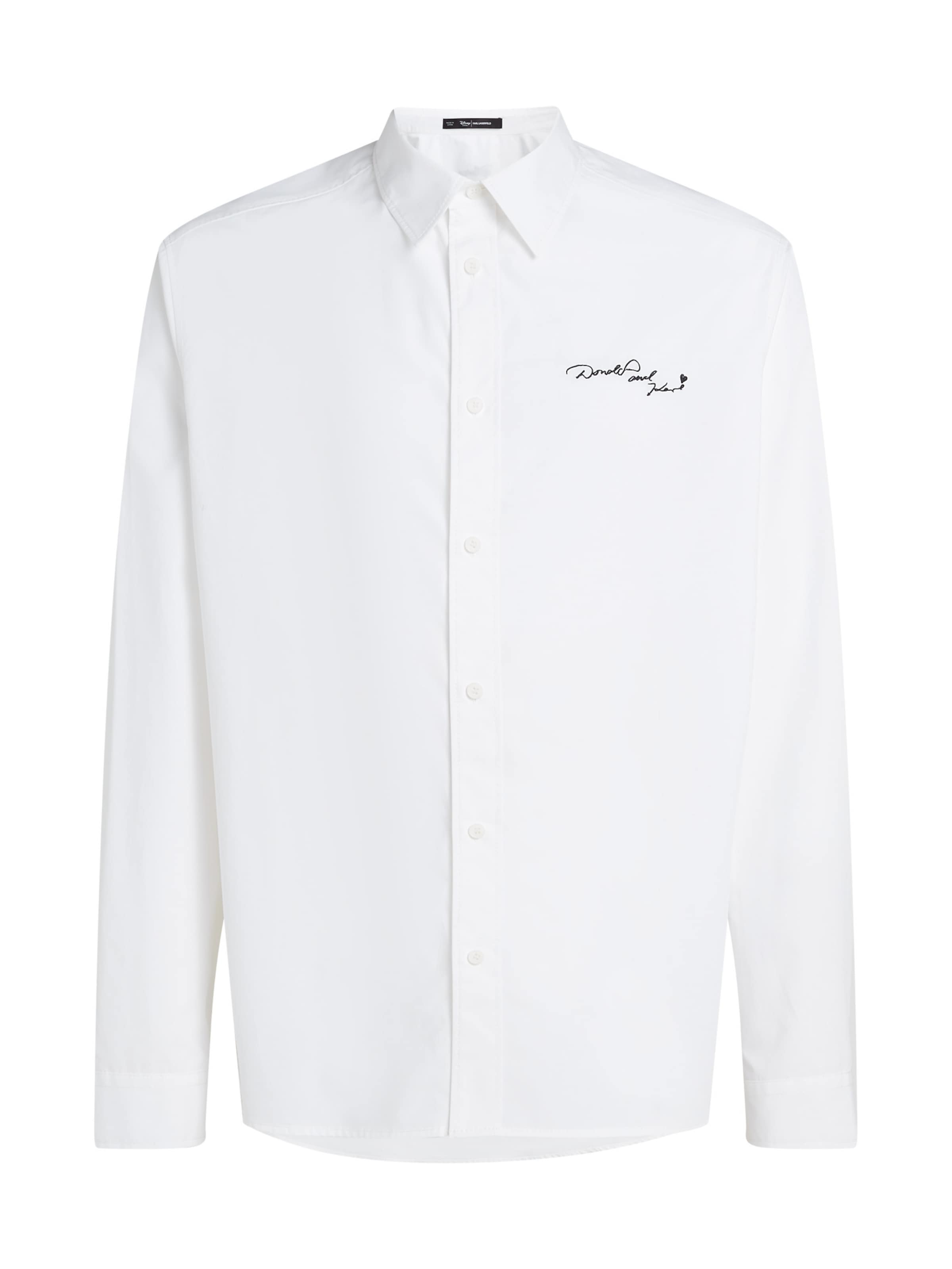 Karl Lagerfeld Comfort Fit Πουκάμισο 'Disney x Karl Lagerfeld' σε λευκό: μπροστά