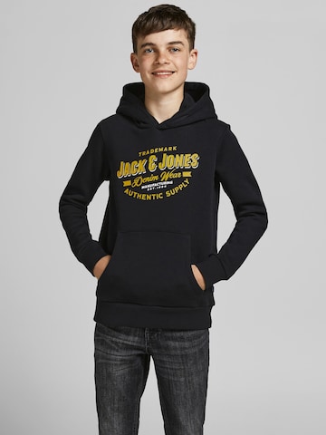 Jack & Jones Junior Sweatshirt in Zwart: voorkant