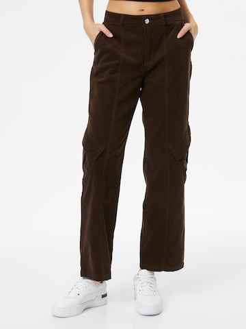 NEON & NYLON Regular Cargo Pants 'ARA' in Brown: front