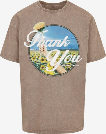 Merchcode T-Shirt 'Stone Temple Pilots - Thank You Circle' in Braun: predná strana