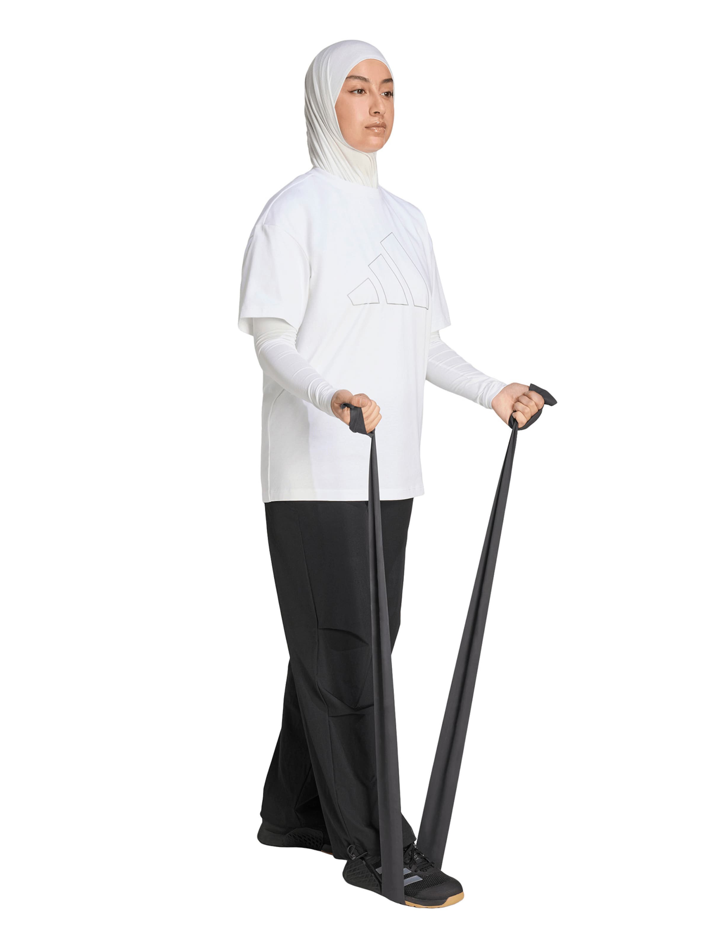 ADIDAS PERFORMANCE - Camisa funcionais 'ESS' em branco