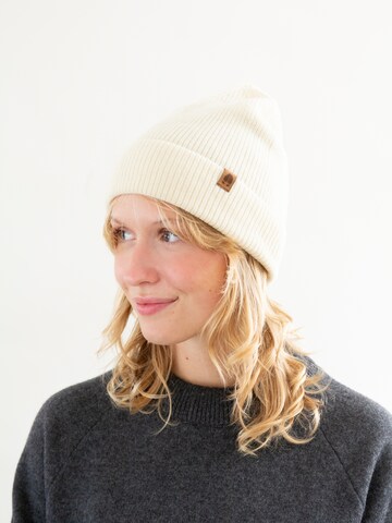 KOPYTO Mütze 'GAZELLE Leichte Wollmütze 100% Merinowolle RWS Unisex' in Beige: Vorderseite
