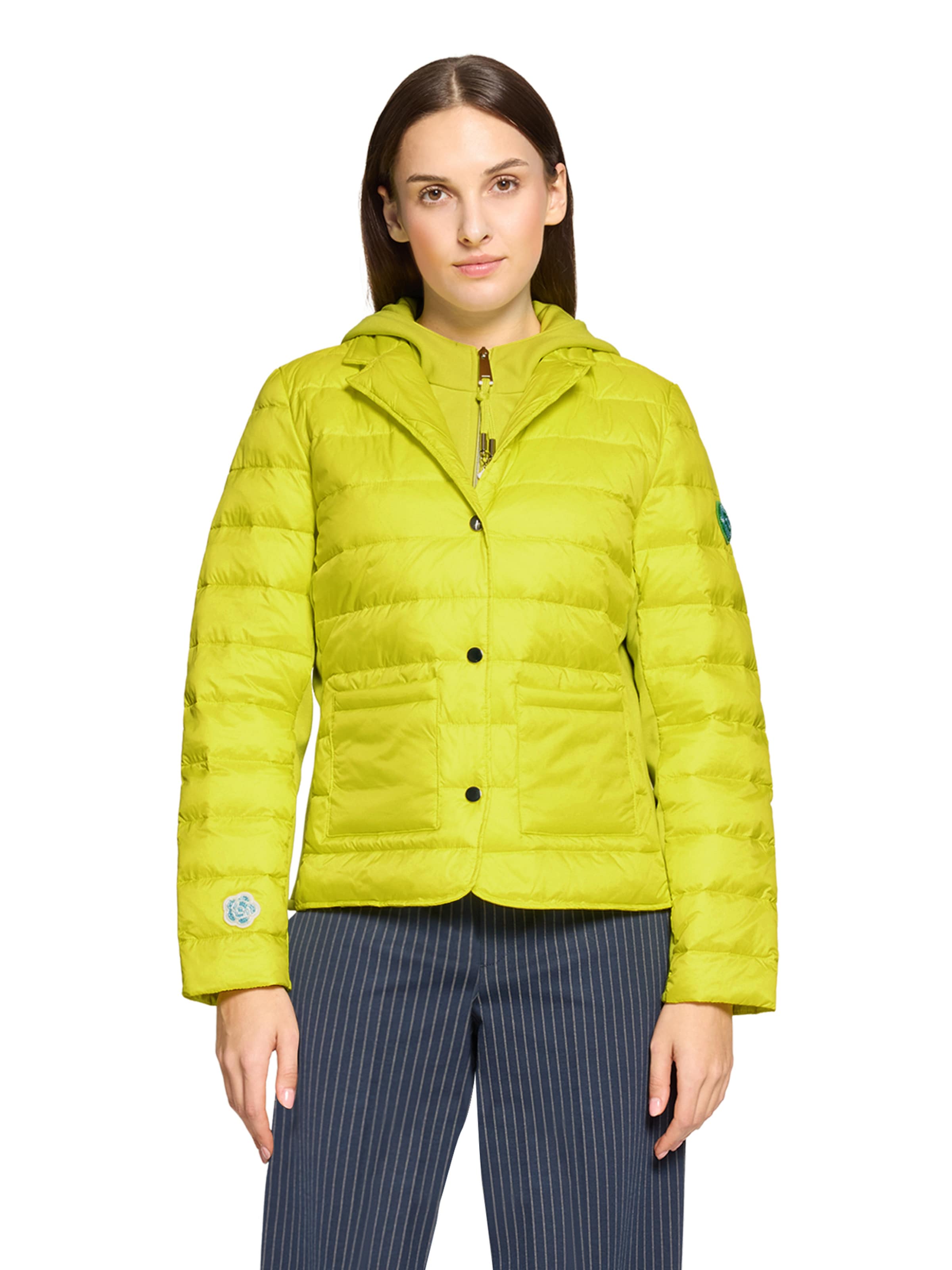 Cartoon Winter Jacket in Yellow: front