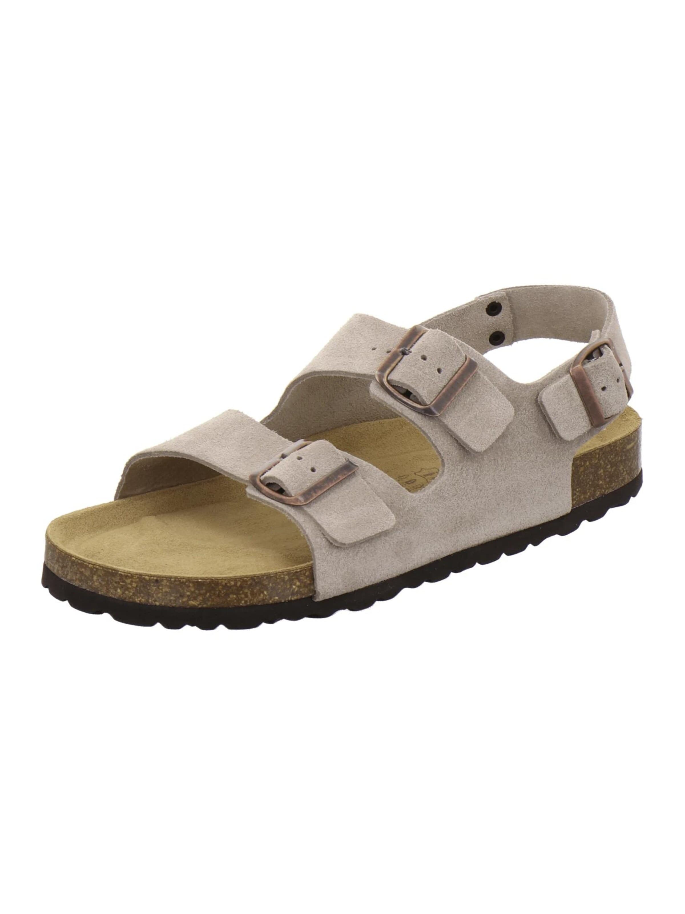Sandales 'Sandalen Herren quarz Veloursleder' AFS-Schuhe en beige : devant