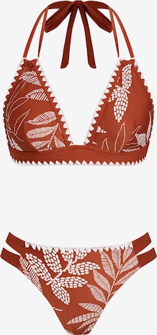 Cupshe Triangel Bikini 'Triangle' in Rood: voorkant