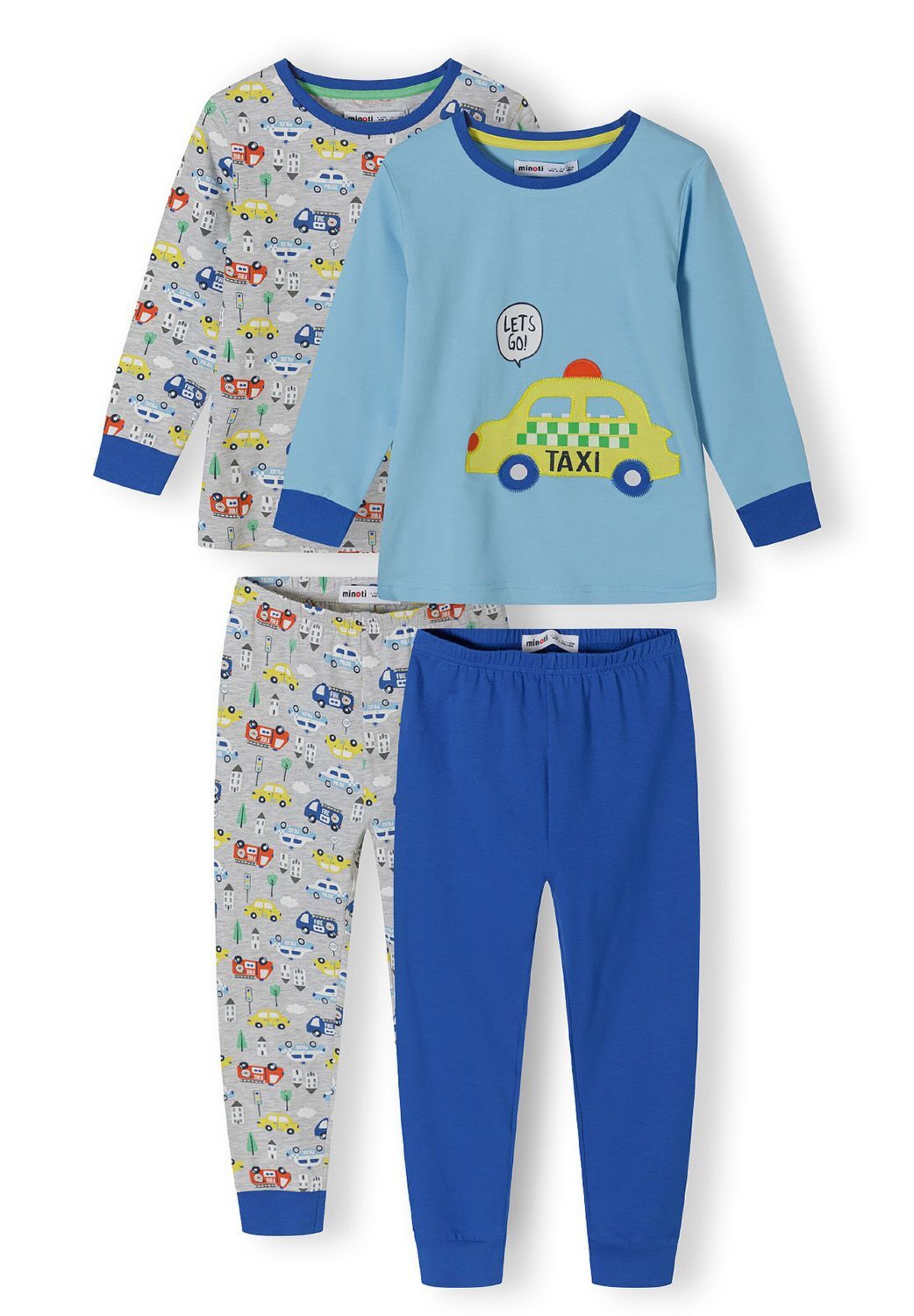 MINOTI Комплект пижама в синьо: отпред