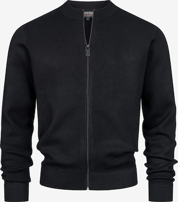 INDICODE JEANS Knit cardigan 'Laos' in Black: front