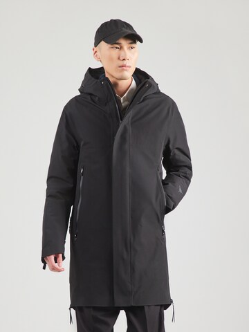 Manteau mi-saison Krakatau en noir : devant