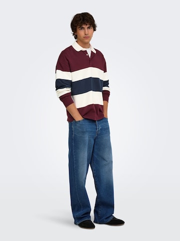Only & Sons Sweatshirt 'Maglieria'‌‌‌‌‌ in Rot