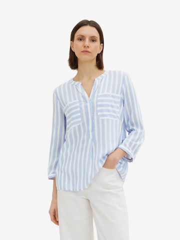 TOM TAILOR Blouse in Blauw: voorkant