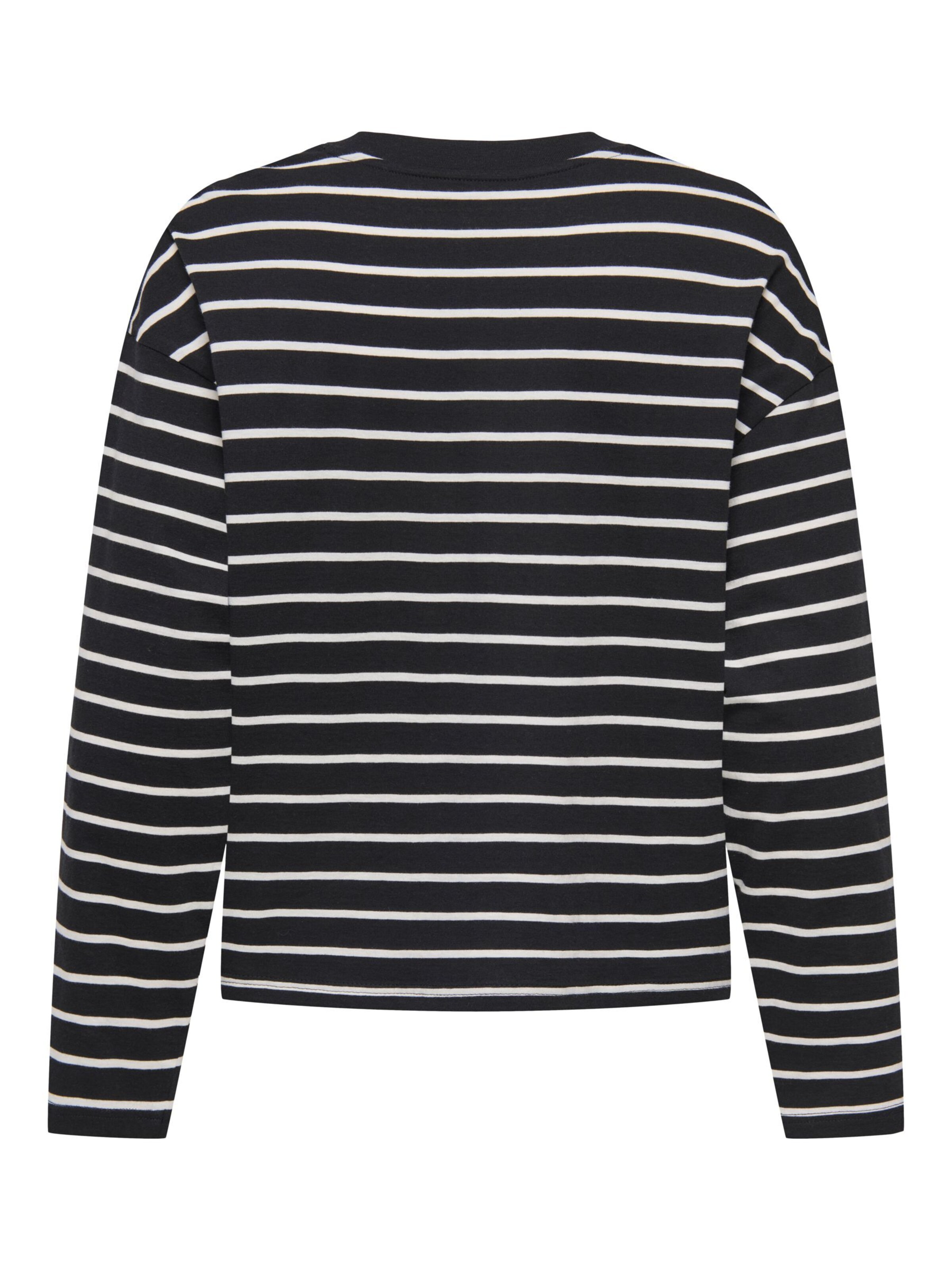 ONLY Shirt 'HAPPY' in Zwart