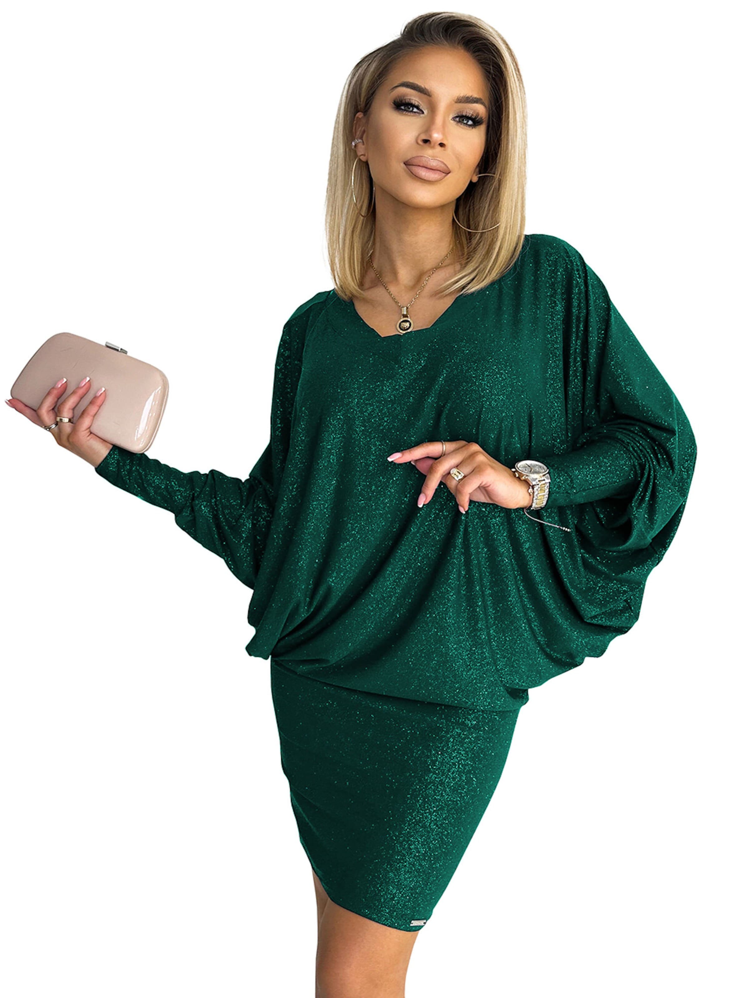 Numoco Cocktail Dress in Green: front