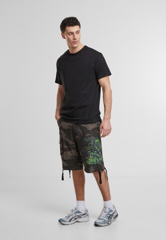 Brandit Loose fit Cargo Pants 'Iron Maiden The Number of The Beast' in Green