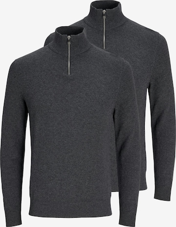 JACK & JONES Pullover 'Emil Knit' in Grau: Vorderseite