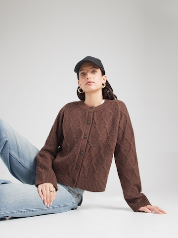 Cardigan Abercrombie & Fitch en marron : devant