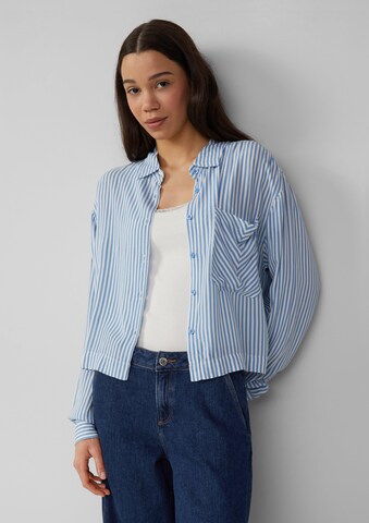 QS Blouse in Blue: front