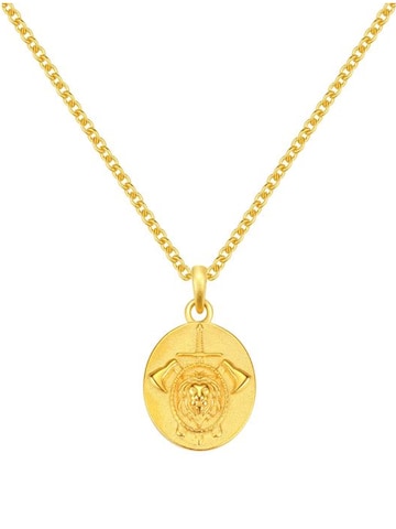 Collana 'Warrior' di Hey Happiness in oro: frontale