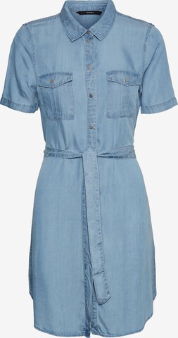 Robe-chemise 'Silija' VERO MODA en bleu : devant