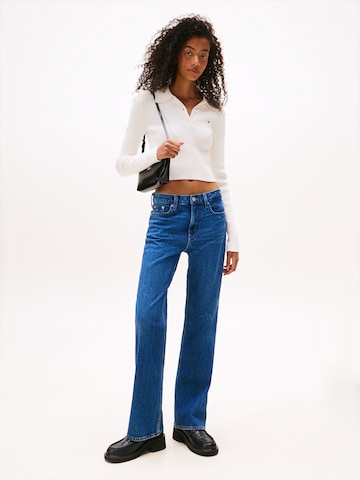 Tommy Jeans Pulover 'ESSENTIAL' | bela barva