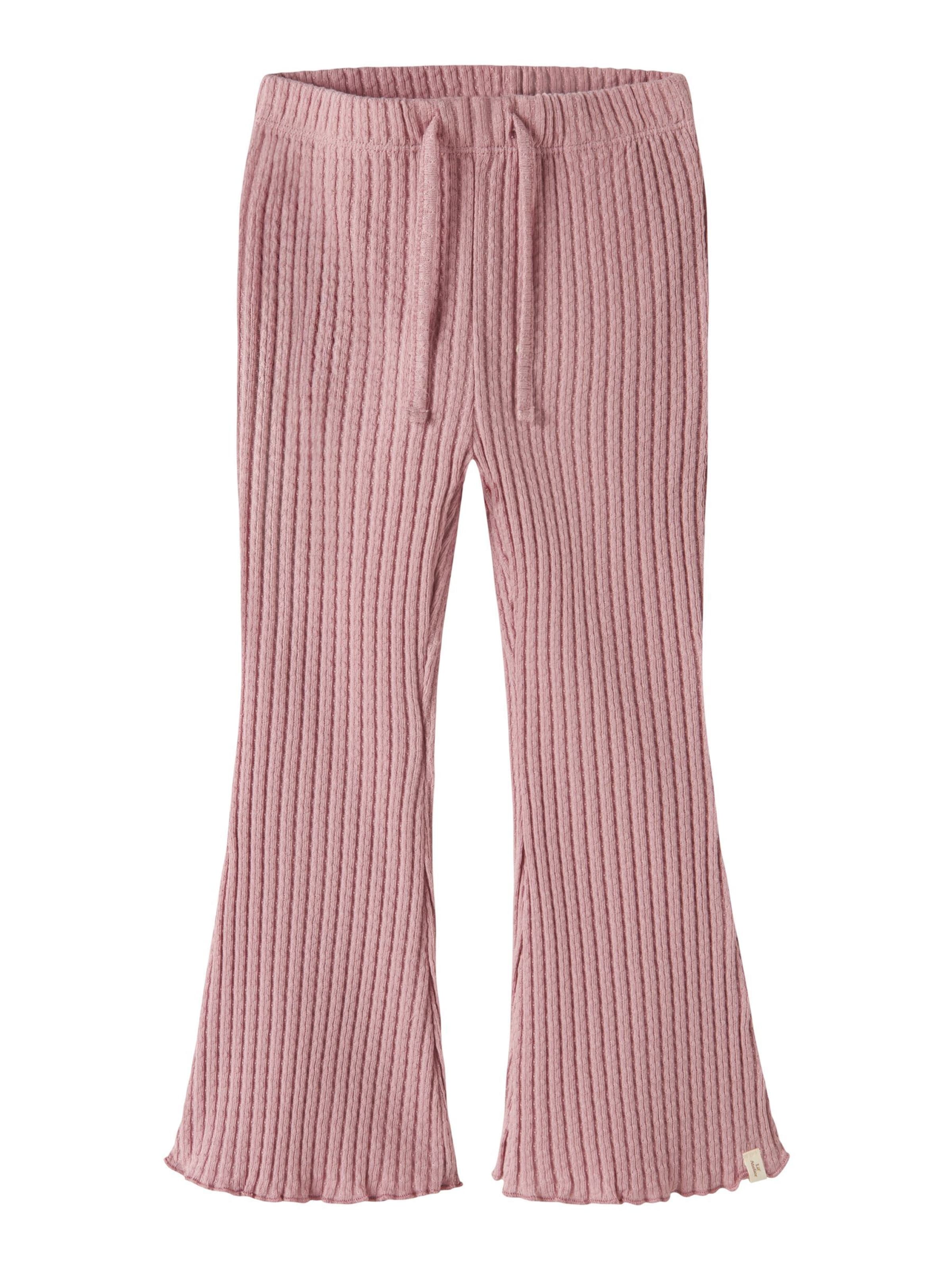 Lil'Atelier Flared Trousers in Pink: front