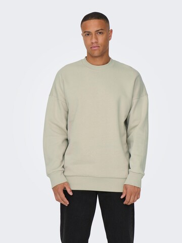 Only & Sons Sweatshirt 'Dan' in Beige: voorkant