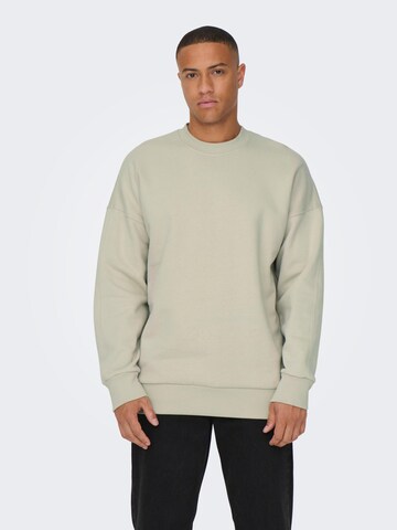 Only & Sons Sweatshirt 'Dan' in Beige: front