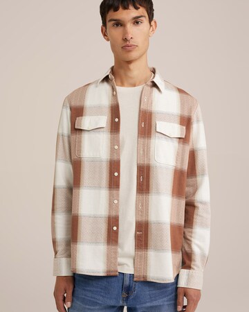 WE Fashion - Ajuste regular Camisa en naranja: frente