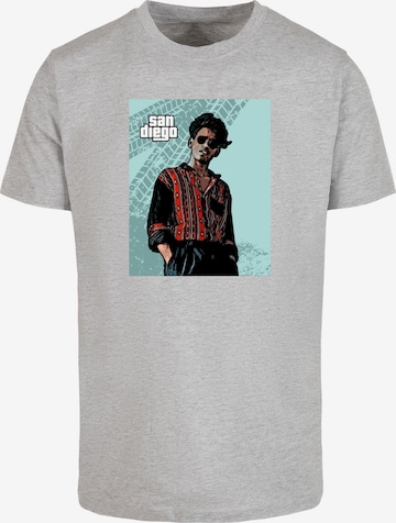 Merchcode Shirt 'Grand San Diego' in Grijs: voorkant