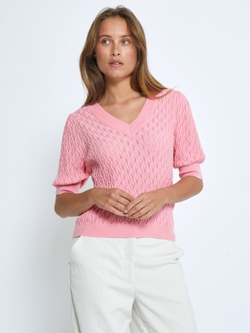 Pull-over 'Rosalia' Peppercorn en rose : devant