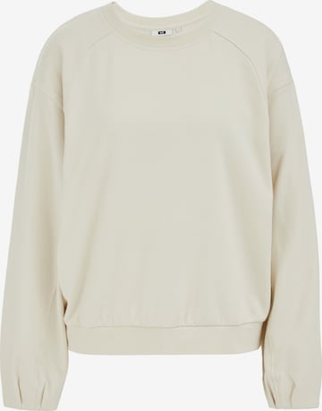 WE FashionSweater majica - bež boja: prednji dio